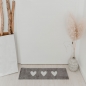 Preview: Fußmatte "Weiße, kleine Herzen" von Eulenschnitt