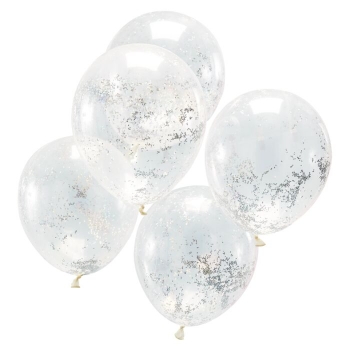 Hollographic Glitter Luftballons 5 Stück