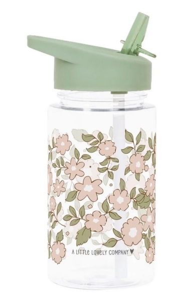Trinkflasche "Blüten" grün