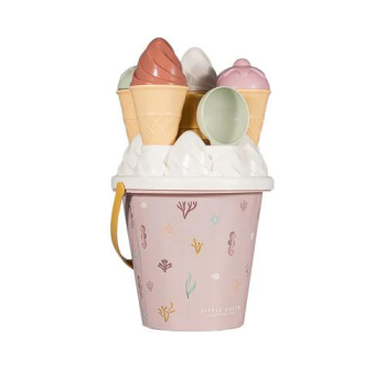 Preview: Sand toy bucket with sand molds "Ocean Pink" Preview: Sand toy bucket with sand molds "Ocean Pink"