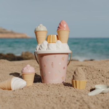 Preview: Sand toy bucket with sand molds "Ocean Pink" Preview: Sand toy bucket with sand molds "Ocean Pink"