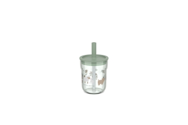 Preview: Children's Drinking Glass with Straw "Little Farm" Preview: Children's Drinking Glass with Straw "Little Farm"