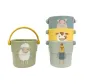 Preview: Little Dutch Stapelbecher 4er-Set „Little Farm“ – Badespielzeug mit Wasserauslauf ab 12 Monate