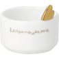 Preview: Räder Design Lichtlein „Herzenswärme“ – Mini-Porzellan-Licht mit Gold-Brillantdruck