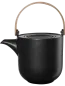 Preview: ASA Selection Teapot with Wooden Handle Kuro – Purist Design in Matte Black (1.5 l)