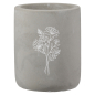 Preview: Kerze im Zementtopf – Florales Design