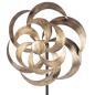 Preview: Elegantes Garten-Windrad aus Metall – Kupferfarben mit Antik-Finish (106 cm)