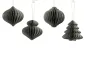 Preview: Papierornamente 4er Set in verschiedenen Farben