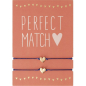 Preview: Partnerarmband Set „Perfect Match“ | 2er Set Freundschaftsarmbänder mit Herzdetail für Lieblingsmenschen