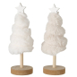 Preview: Dekoaufsteller Weihnachtsbaum „Elunara“ 21 cm – Handgearbeitetes Plüsch-Bäumchen