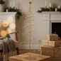 Preview: LED Dekoaufsteller „Saturn“ Gold – Modernes Tannenbaum-Design aus Eisen (2 Größen)