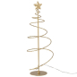 Preview: LED Dekoaufsteller „Saturn“ Gold – Modernes Tannenbaum-Design aus Eisen (2 Größen)