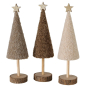 Preview: Tannenbaum – Handgearbeiteter Dekobaum mit Glitzerstern (24 cm)