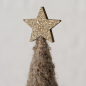 Preview: Tannenbaum – Handgearbeiteter Dekobaum mit Glitzerstern (24 cm)