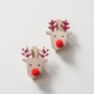Preview: Geschenkanhänger, Geschenkeclip mit Hirsch rot