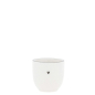 Preview: Bastion Collections Egg Cup "With Little Heart in Black" – White Porcelain Egg Holder (5x5 cm)