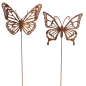 Preview: Gartenstab Schmetterling Rost