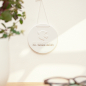 Preview: Porcelain Sign "Dove" – Decorative Pendant with Blessing in White & Gold D: 9.9 cm
