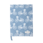 Preview: "Bikes Blue" Tea Towel – Cotton Kitchen Towel with Bicycle Motif in Light Blue 50x70 cm