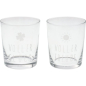 Preview: Trinkgläser Set „Voller Glück / Voller Freude“ | 2er Glas-Set mit gelaserten Botschaften 350 ml