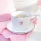 Preview: Cup, Tasse mit rosa Herz von Bastion Collection