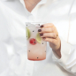 Preview: Large drinking glass, tumbler hearts allover by Bastion Collections