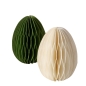 Preview: Honeycomb Osterei zum Aufstellen weiß oder dunkelgrün