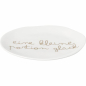 Preview: räder Small Plate "Portion Glück" – Porcelain Plate with Clover Relief and Gold Decor