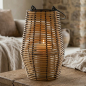 Preview: Weatherproof Arvid Lantern – Handcrafted Garden Hurricane Lamp Iron & Plastic 28 cm