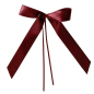 Preview: Satin-Schleifenset „Frederikke“ 12-teilig in Rot (20 cm) – Handgearbeitete Deko-Schleifen aus glänzendem Satinband zum Aufhängen für Weihnachtsbaum, Adventskranz, Kerzen & Geschenke