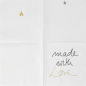 Preview: Lunchserviette 33 × 33 cm „Made with Love“ | Liebevolle Papierservietten für Hochzeit, Feiern & Tischdekoration
