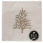 Preview: Papierservietten „Trello“ (20 Stück, 33 x 33 cm) – Weihnachtsservietten in Cremeweiß mit gemaltem Tannenbaum-Motiv