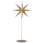 Preview: Dekoaufsteller „Anica“ – Eleganter Stern-Aufsteller aus Metall in Antikgold