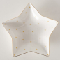 Preview: Sternschale „Stella“ 600 ml aus New Bone China – Edle Keksschale in Sternform mit Goldstern-Dekor & Goldrand