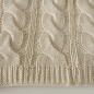Preview: Knitted blanket "Edda" beige
