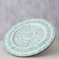 Preview: Decorative plate, tray mosaic with shells turquoise