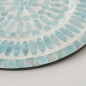 Preview: Decorative plate, tray mosaic with shells turquoise