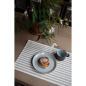Preview: Striped Ribbed Placemat Beige/White – Classic 100% Cotton Table Mat 35x45 cm