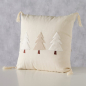 Preview: Weihnachtskissen „Solara“ 45 x 45 cm – Handgearbeitetes Dekokissen