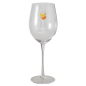 Preview: Wine Glass Summer Spritz – Elegant Clear Glass with Orange Motif & Gold Print 380 ml