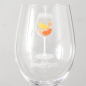 Preview: Wine Glass Summer Spritz – Elegant Clear Glass with Orange Motif & Gold Print 380 ml