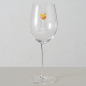 Preview: Wine Glass Summer Spritz – Elegant Clear Glass with Orange Motif & Gold Print 380 ml