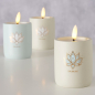Preview: Boltze LED Lantern Bali – Handcrafted Concrete Table Light with Lotus Motif & Timer
