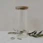 Preview: Eulenschnitt Heart Storage Jar 25 cm – Borosilicate Glass with Acacia Wood Lid 1500 ml