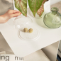Preview: Glass Cloche with Porcelain Plate "Love" – Elegant Display for Sweets & Decor H: 9.5 cm
