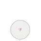 Preview: Bread Plate, Small Plate with Pink Heart by Bastion Collections