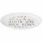 Preview: räder Small Plate "Von Liebe" – Fine Porcelain Plate with Heart Relief and Gold Accent