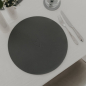 Preview: Round reversible Placemat grey "Heart"