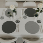 Preview: Round reversible Placemat grey "Heart"