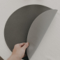 Preview: Round reversible Placemat grey "Heart"